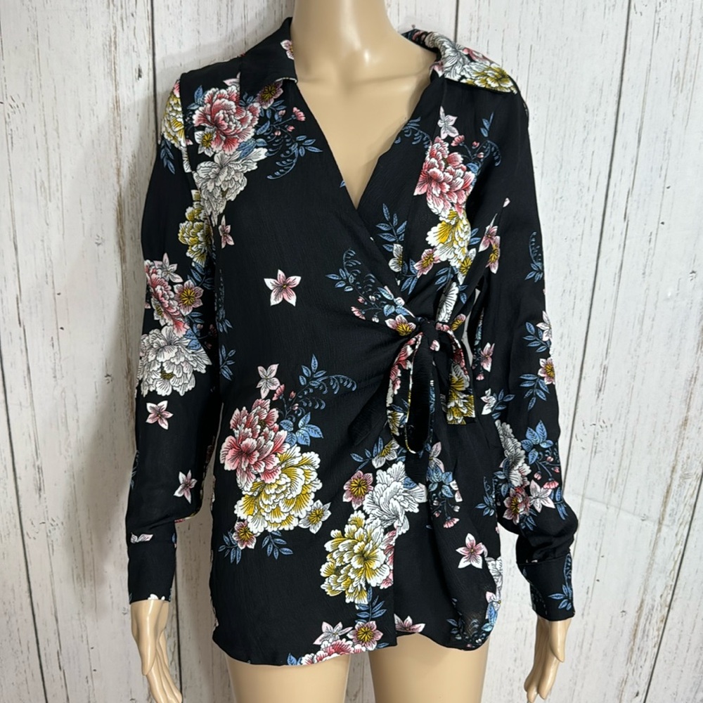 Emelia Floral Wrap Blouse